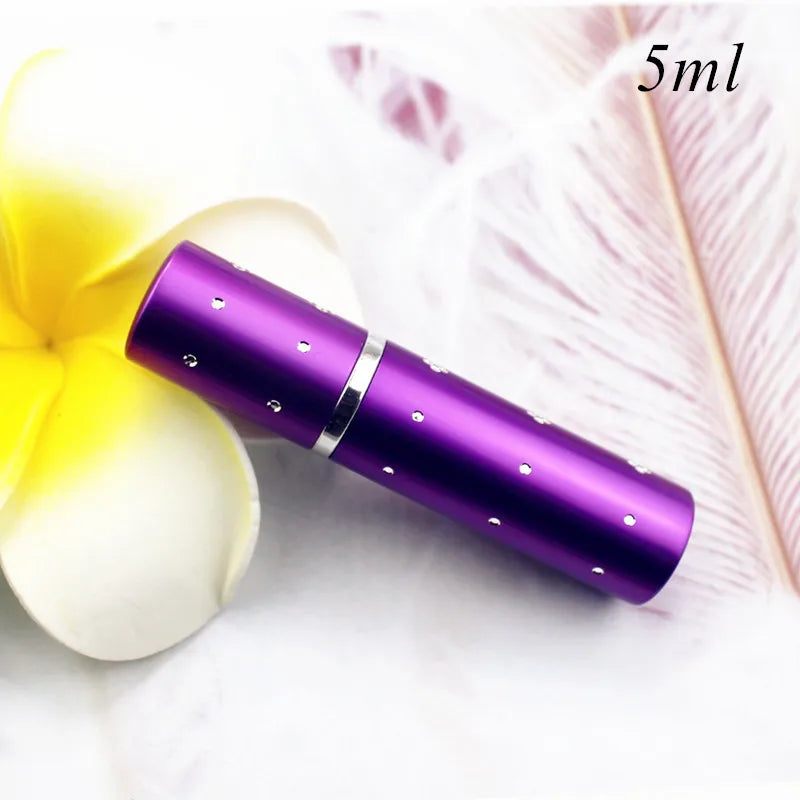 1PC 5ml 10ml Portable Mini Perfume Glass Bottle Travel Aluminum Spray Atomizer Empty Metal Parfume Atomiser Sprayer