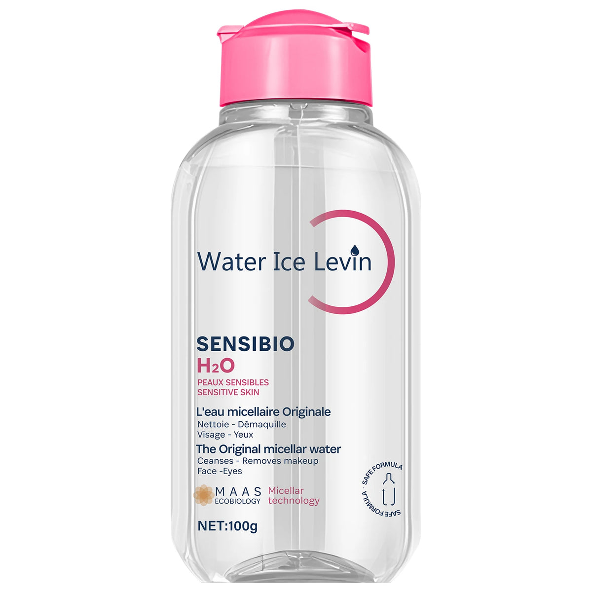 Sensibio H2O The Original Micellar Water for Sensitive Skin，Gently Cleanses, Removes Makeup，Hydrates，with Lactic Acid, Collagen