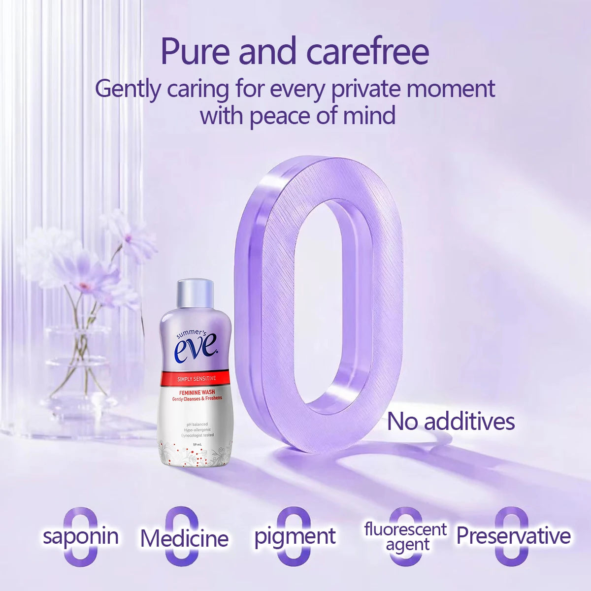 Summers Eve Feminine Wash 119ml,Sensitive Skin Friendly,External Use Only,Soothing,No Harsh Chemicals,Feminine Wash for Women
