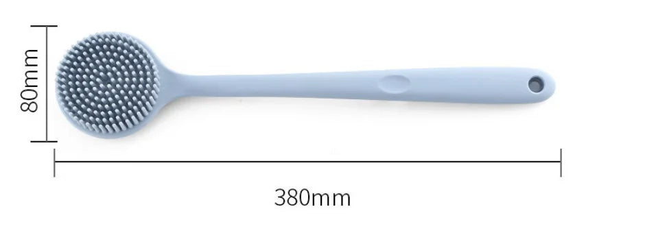Silicone Long-Handled Bath Brush Massage Back Scrubber Gadget for Bathing - Easy to Hold And Comfortable to Use