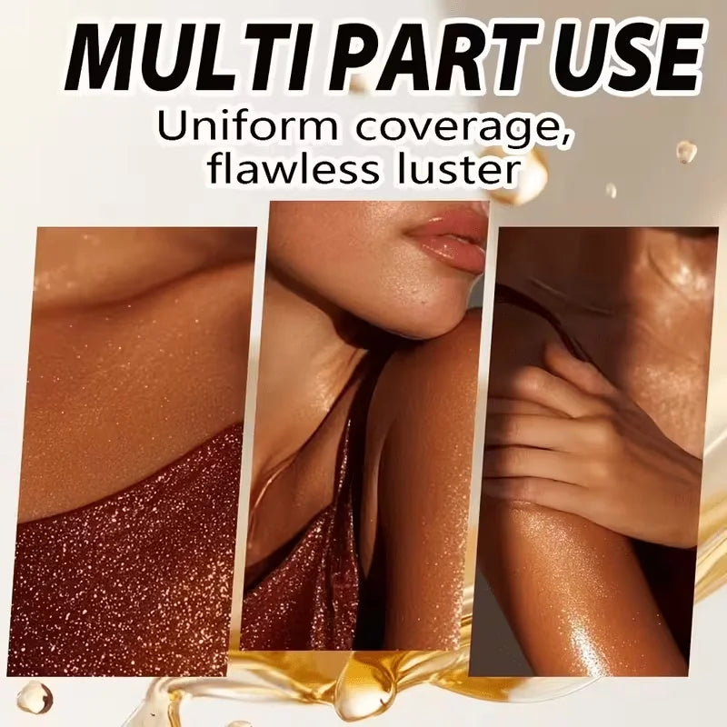 Non-Sticky Self-Tanning Body Serum Fast Absorb Nourish Dry Skin Create Natural Sun-Kissed Tone Holiday Daily Skin Treatment