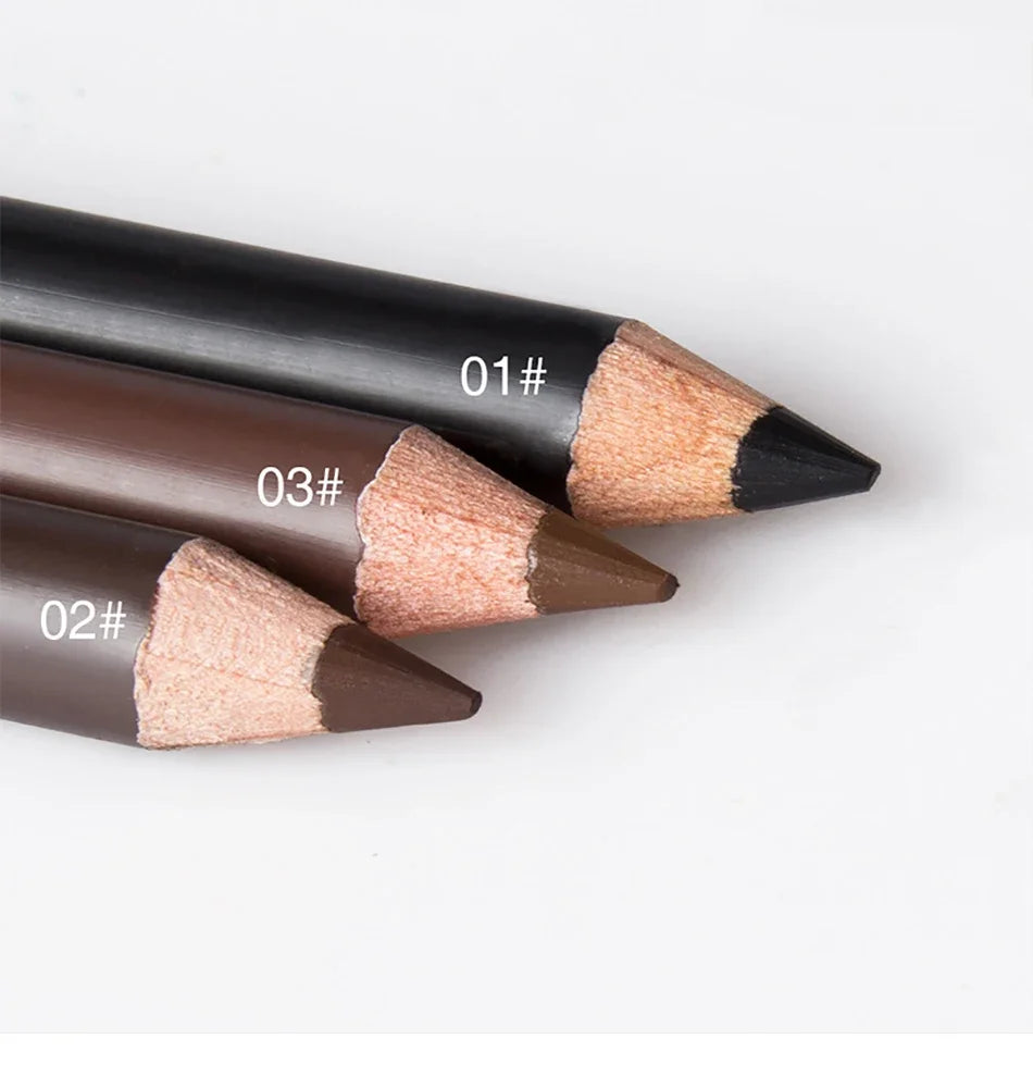 6/12Pcs Eye Brow Pencil Waterproof Professional Women Eye Makeup Pen Easy Color Natural Black Cosmetic Beauty Eyebrow Tool