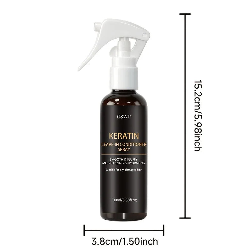 GSWP Keratin Hair Spray: Reduces Frizz, Provides Heat Protection and Salon-Quality Care. Suitable for All Hair Types. 100/200ml