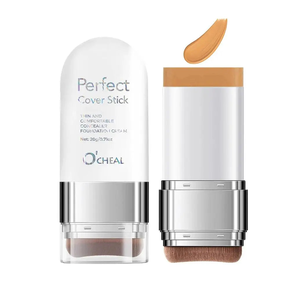 Upgrade O'CHEAL Perfect Cover Stick Thin And Comfortable Concealer Foundation Cream Stick Instant Natural Waterproof