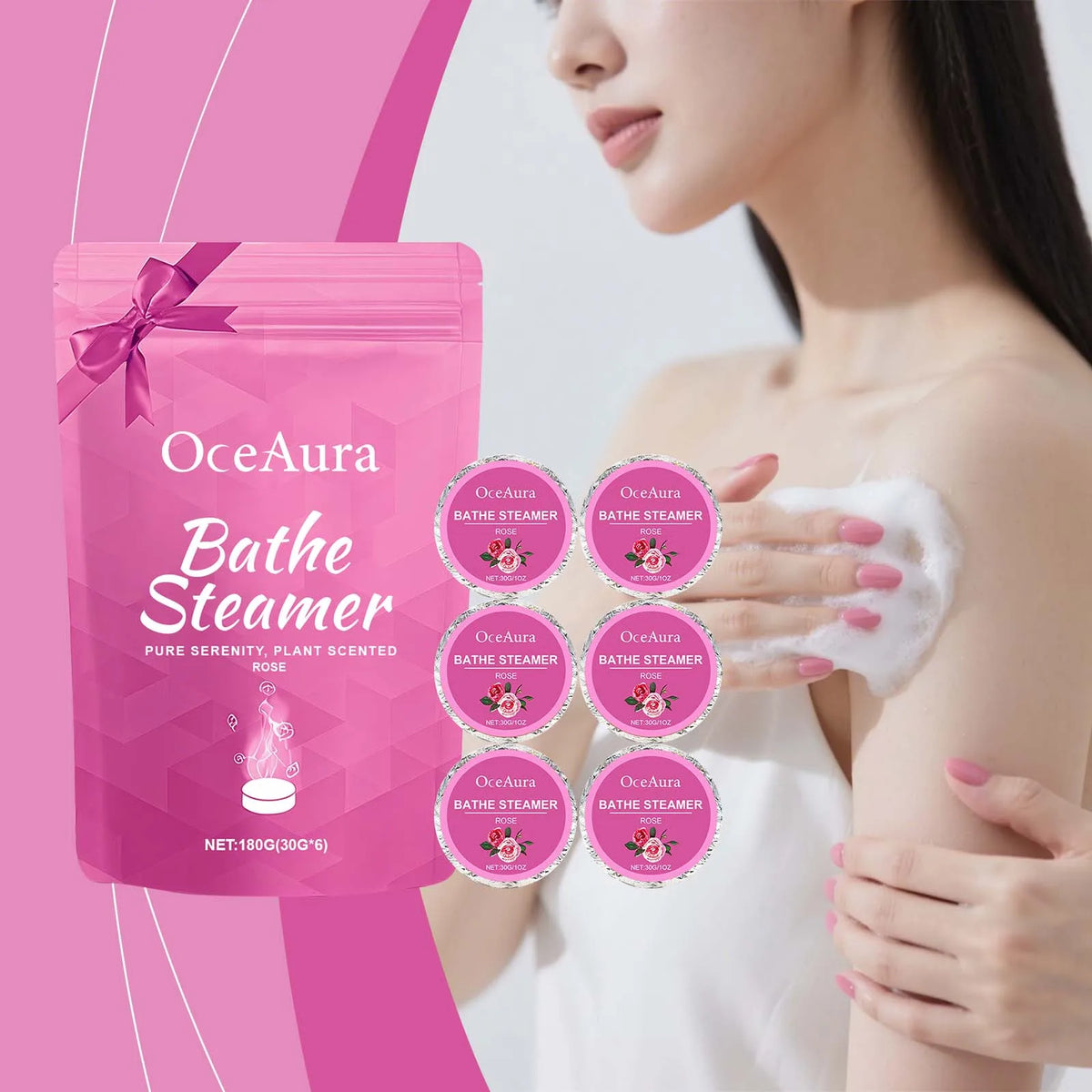Shower Steamers Aromatherapy Stress Relief Adult Home Spa Bath Birthday Gifts Rose Shower Steamers Tablets Moisturize Nourishing