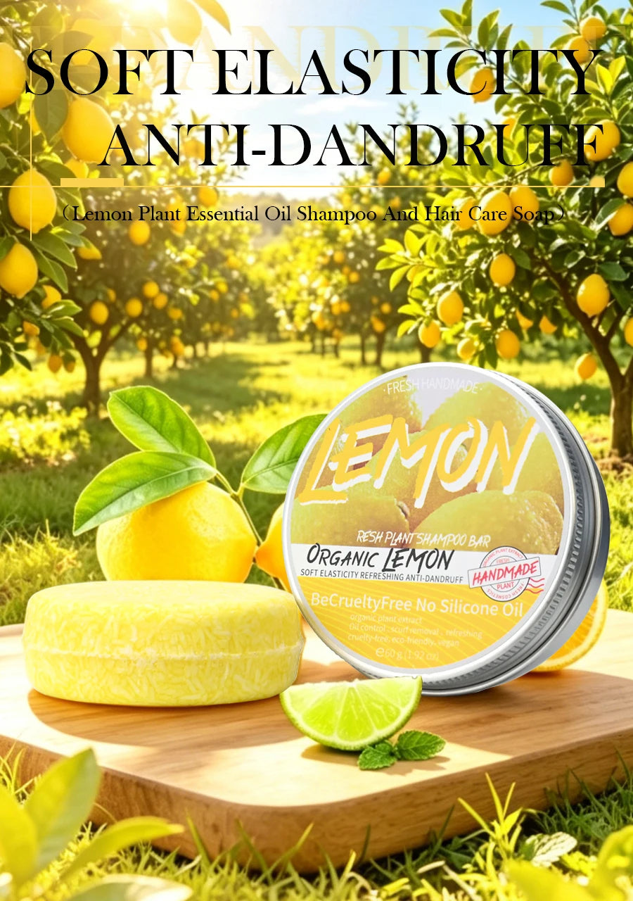 Lemon Plant Shampoo Is Refreshing, Oil Controlling, Dandruff Reducing, and Strong for Hair. Handmade Shampoo Without Silicone Oi