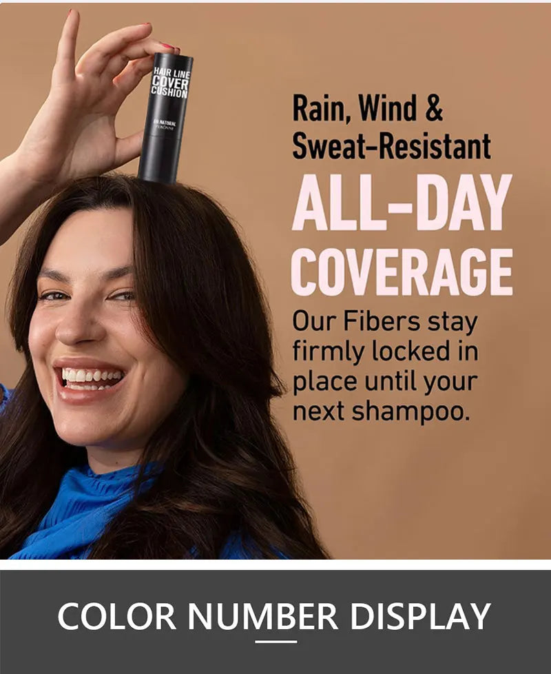 Instant Hairline Powder, Fast Covering Hair Root Concealer, Eyebrow and Beard Lines, and Long-lasting Wind and Sweat Resistant