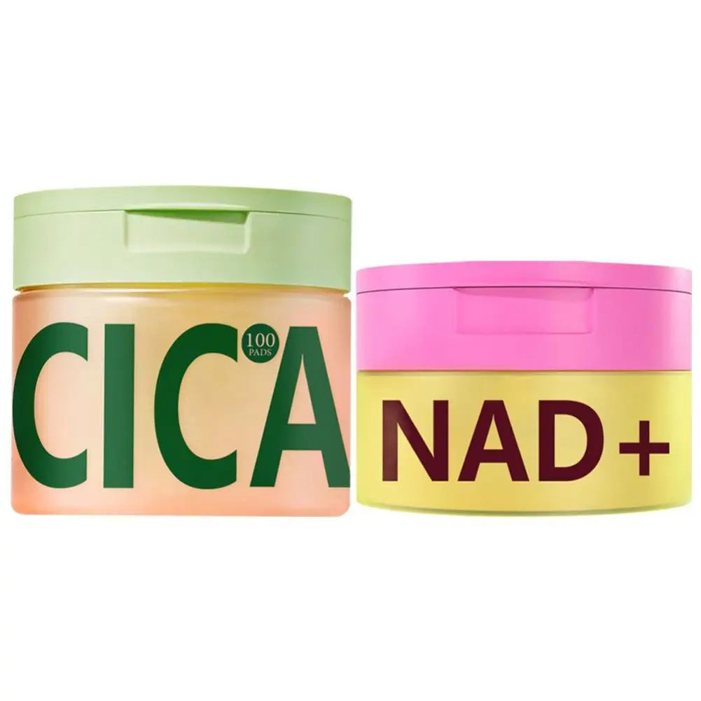 Complete Skin Care Kit - Centella Asiatica Polishing Pads & NAD+ Anti-Aging Cream, Improve Elasticity, Brighten & Moisturizing