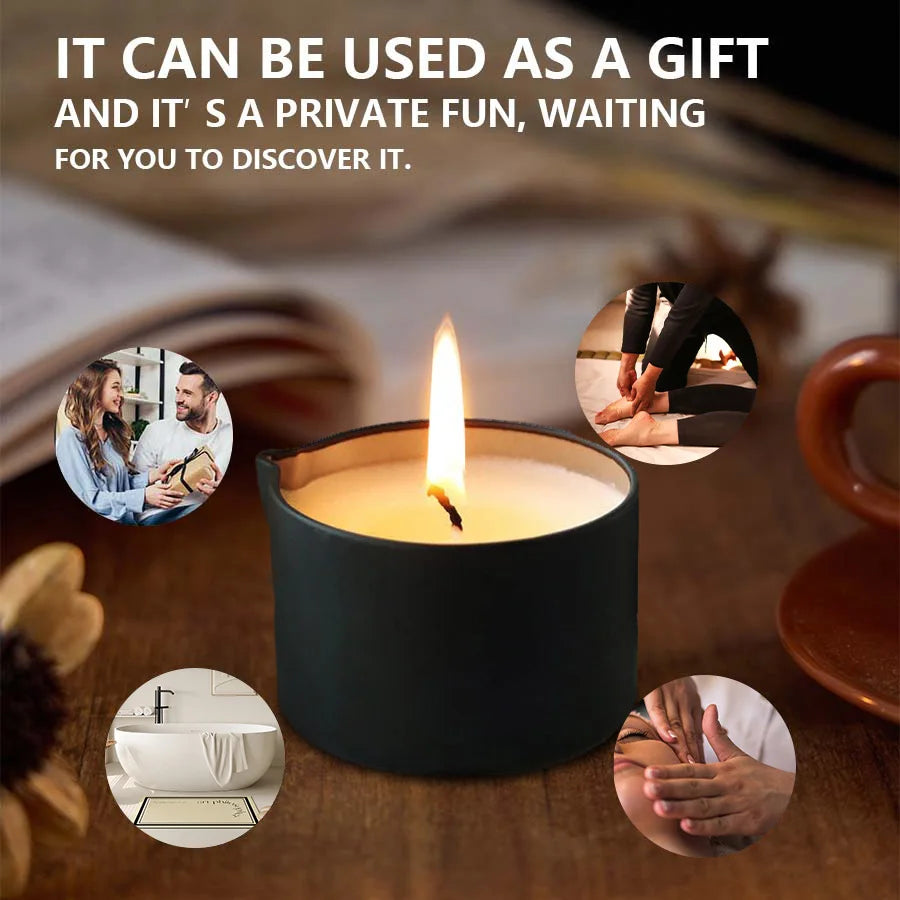 1PC Massage Oil Candles，Luxury Aromatherapy Candles，for Stress Relief and Skin Moisturizing，SM Product Scented Candle Body Oil