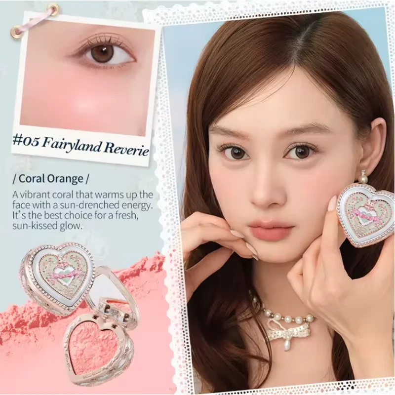 FLOWER KNOWS THE SWEETIE BEAR COLLECTION Silk Satin Blush Powder For Cheeks Contour Face Bunny Garden Blush Natural Matte Finish