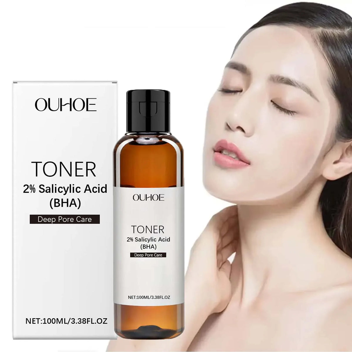 Salicylic Acid Toner for Acne Removing Control Oil Shrink Pores Remove Pimple Exfoliating Moisturizing Brighten Facial Toner