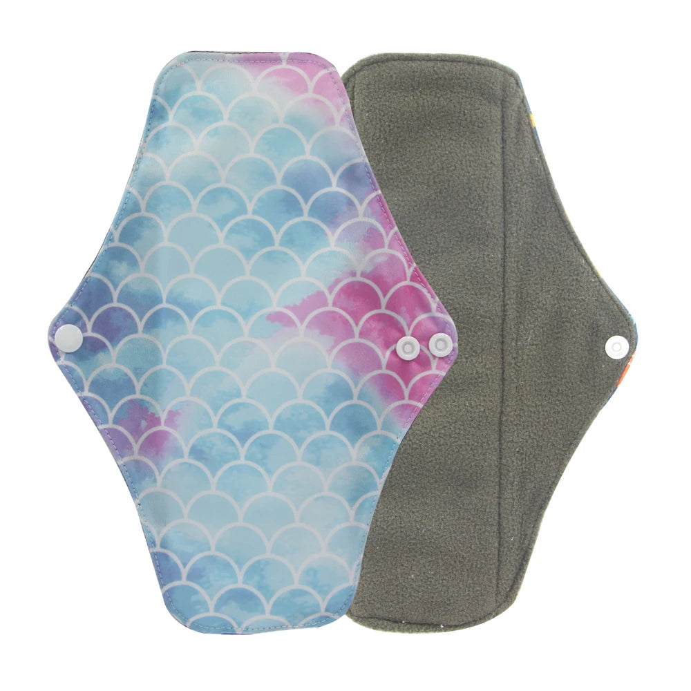 Reusable Organic Cotton Menstrual Pads Sanitary Napkins Washable Menstrual Sanitary Pad Women Cloth Menstrual Pad Period Pads