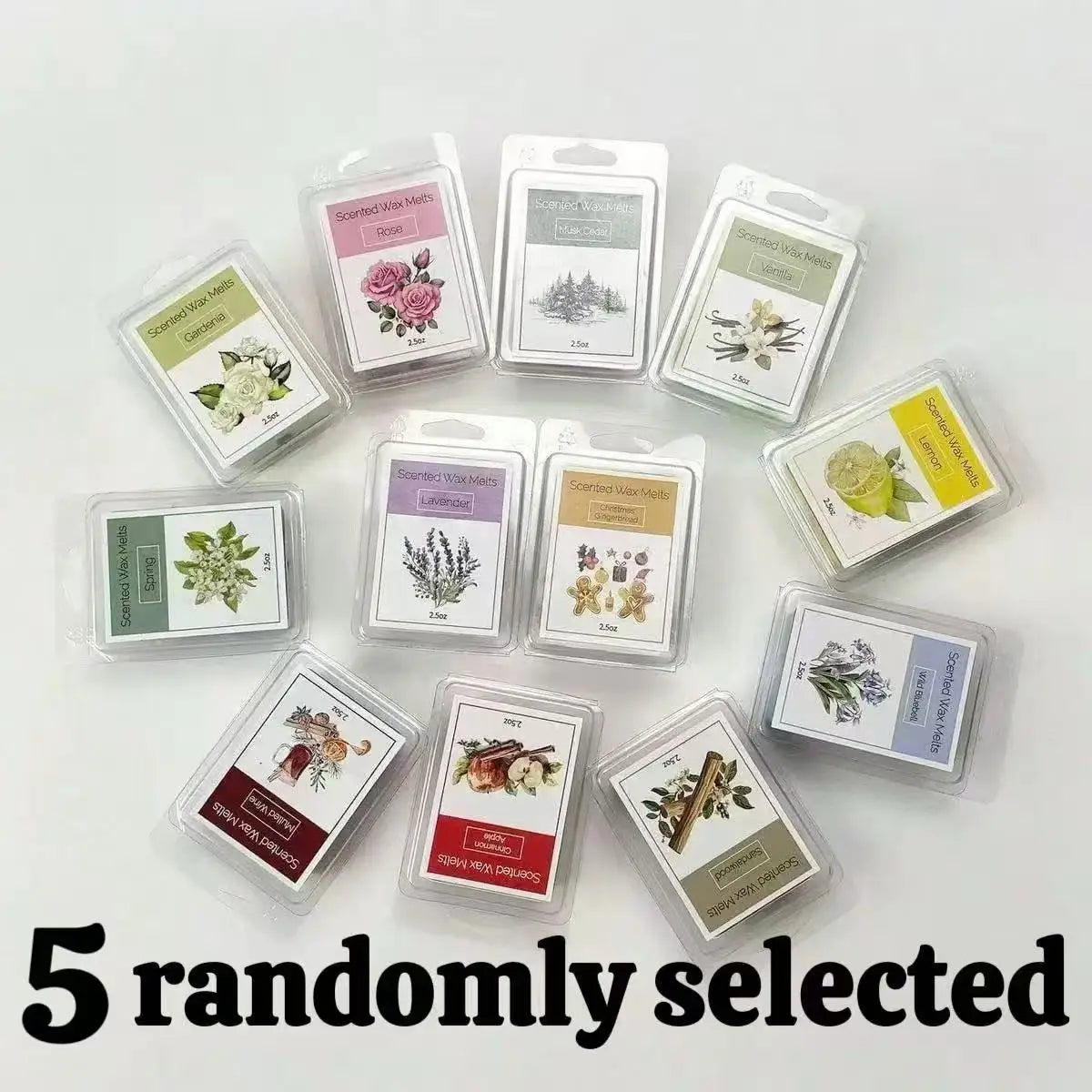 Scented Wax Melts Set, 8 Assorted Scents (Lavender/Vanilla/Rose), Natural Soy Wax Candle Wax Tarts for Home Fragrance & Relaxati