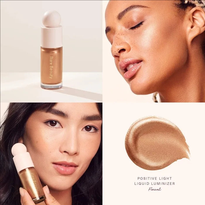 Rare Beauty Original 3D Face Contour Liquid Bronzer Shade Smooth Highlighter Mirror Lasting Natural Waterproof Brighten Makeup