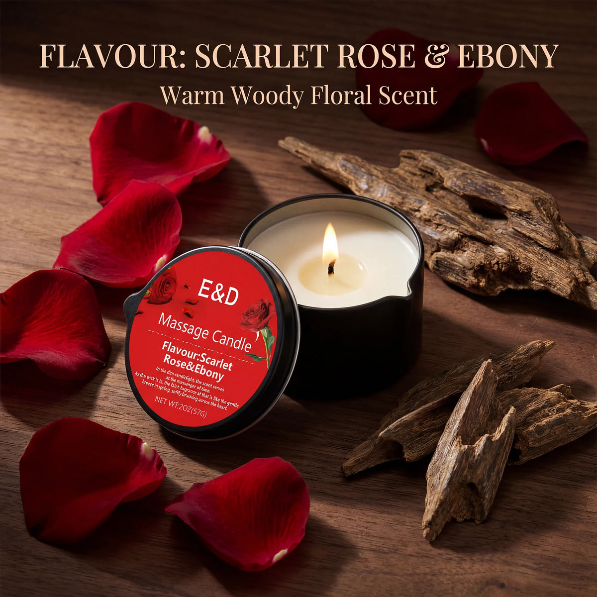 Massage Oil Candle, for Stress Relief and Skin Moisturizing, Scented Candles Aromatherapy SM Product Spa Essentials, Luxury Cand