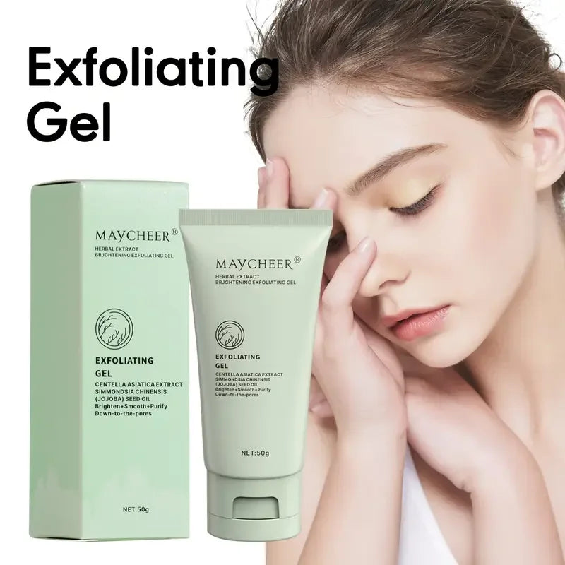 Herbal Extract Exfoliating Gel, Cleansing Scrub Gel, Facial Deep Cleansing Pores and Exfoliation, Moisturizing Skin Care Product