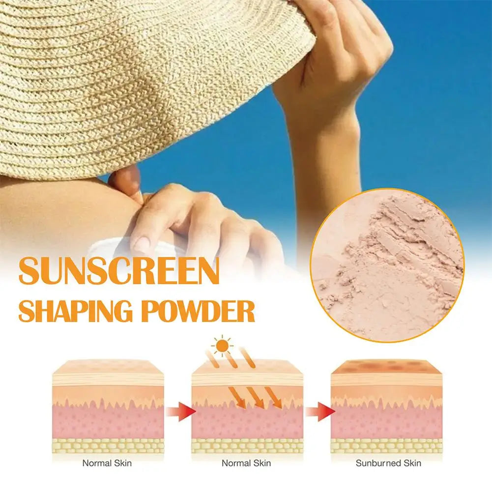 Sunscreen Loose Powder SPF50 Invisible Pore Oil Control Waterproof Long Lasting Solar Blocker Concealer Sunscreen Shaping Powde'