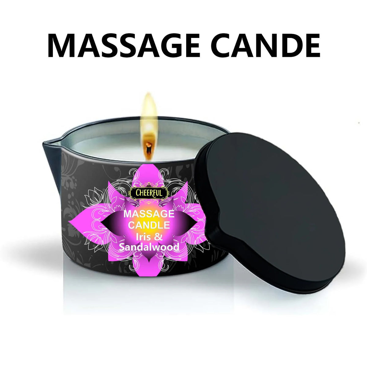 1PC Massage Oil Candles，Luxury Aromatherapy Candles，for Stress Relief and Skin Moisturizing，SM Product Scented Candle Body Oil