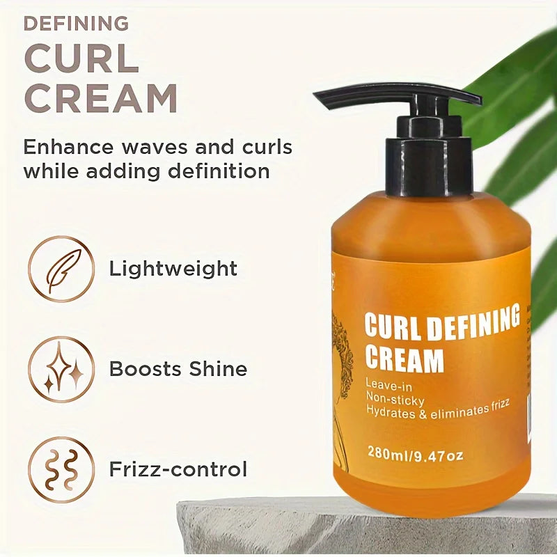GZE CURL DEFINING CREAM with Argan Oil for Wavy and Curly Hair Hair Moisturizer and Deep Conditioning for Shine and Bounce