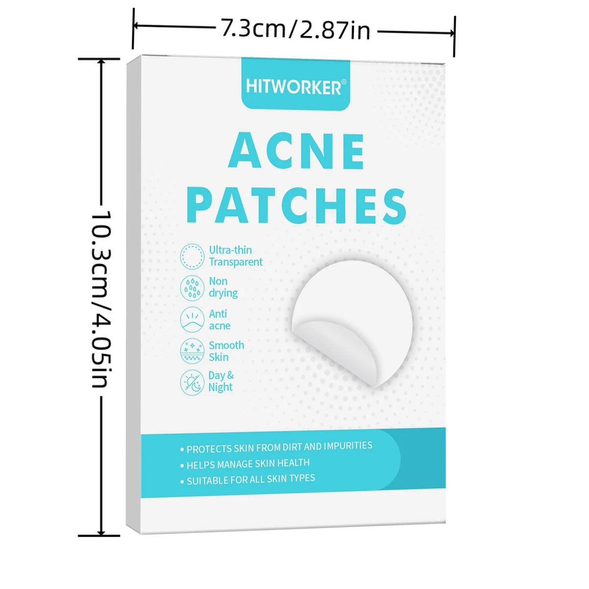 40/400 Pieces Hydrocolloid Acne Patches per Box Alcohol-Free Gentle Non-Irritating Blemish Covering Sticker for Pimples