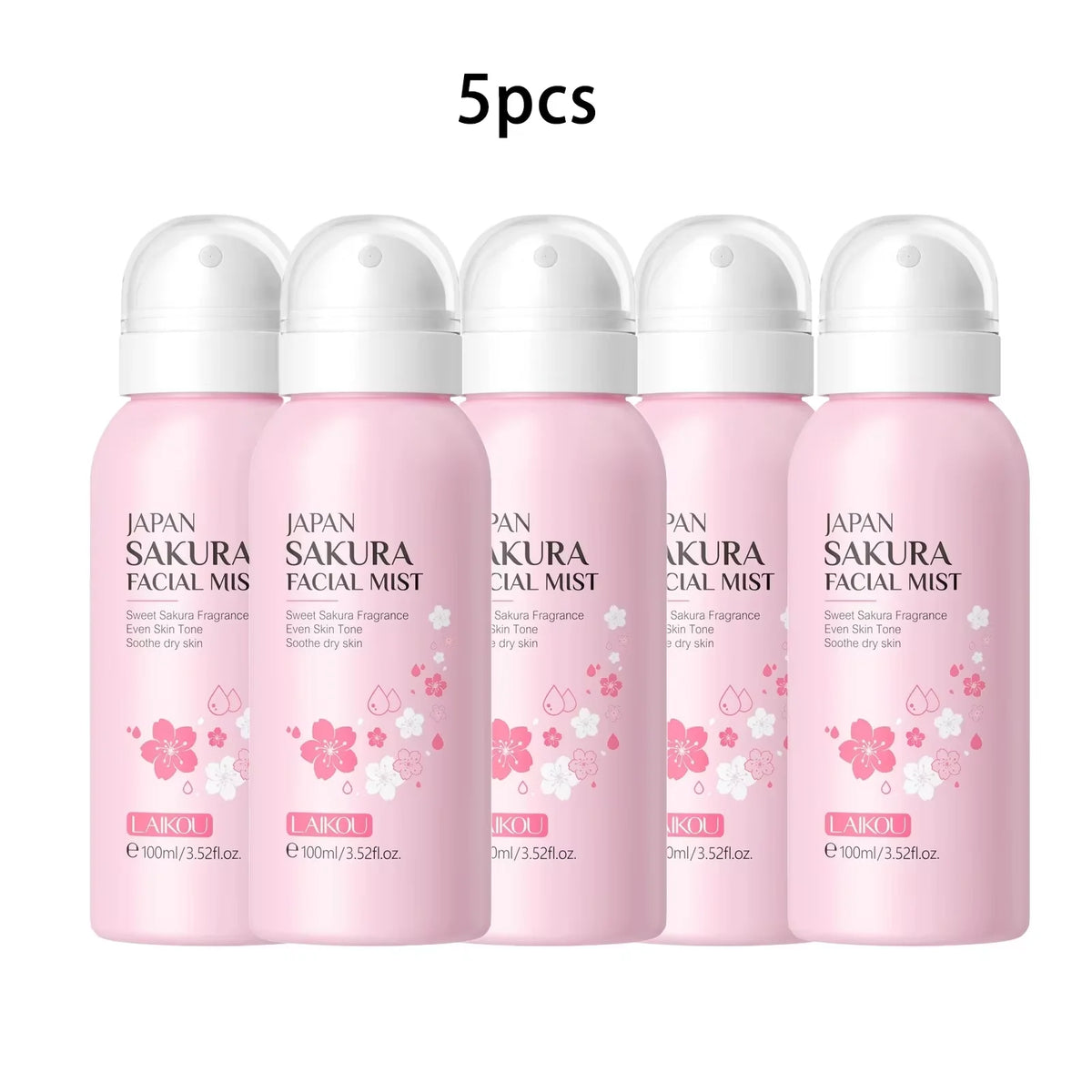 LAIKOU Sakura Facial Mist Brightening Spray Moisturizing Face Serum Brightening Toner Shrink Pores Oil Controlg Skincare 100ml