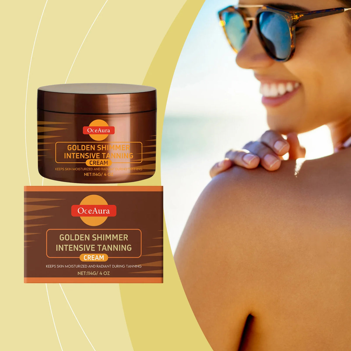 Self Tanning Cream No Sun Exposure Natural Blackening Moisturizes The Skin Long Lasting Bronze Radiant Tanning Body Care Cream