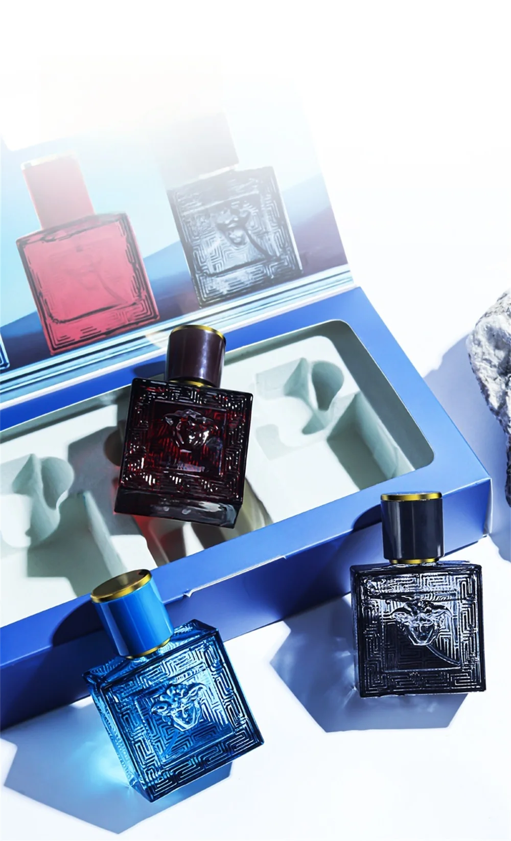 Brand 90ml Men Perfume Gift Box 3pcs Set Charming Man Colognes Lasting Fragrance Attracting Women Perfumes Hombres Originales