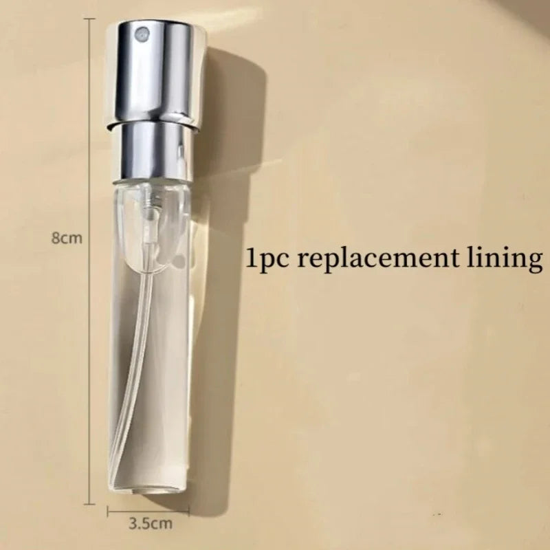 8ML Refillable Perfume Atomizer Highend Leather Mini Cosmetic Containers Rotary PressType Liner Glass Liquid Container косметика