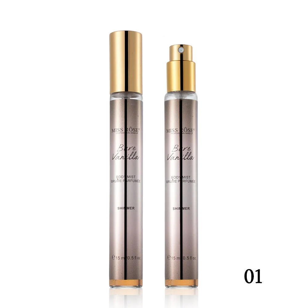 15ml Portable Shimmer Floral Perfume For Women Long‑lasting Light Fragrance Mini Scent Body Mist Daily Cosmetics