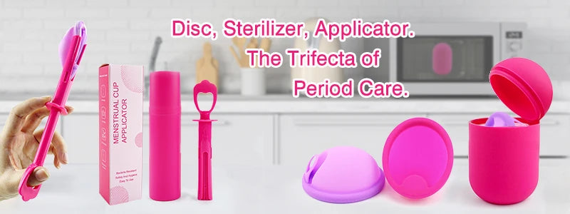 Disc/Cup Applicator Reusable Portable Medical Plastic Grade Booster Personal Hygiene Product Tampon Applicator