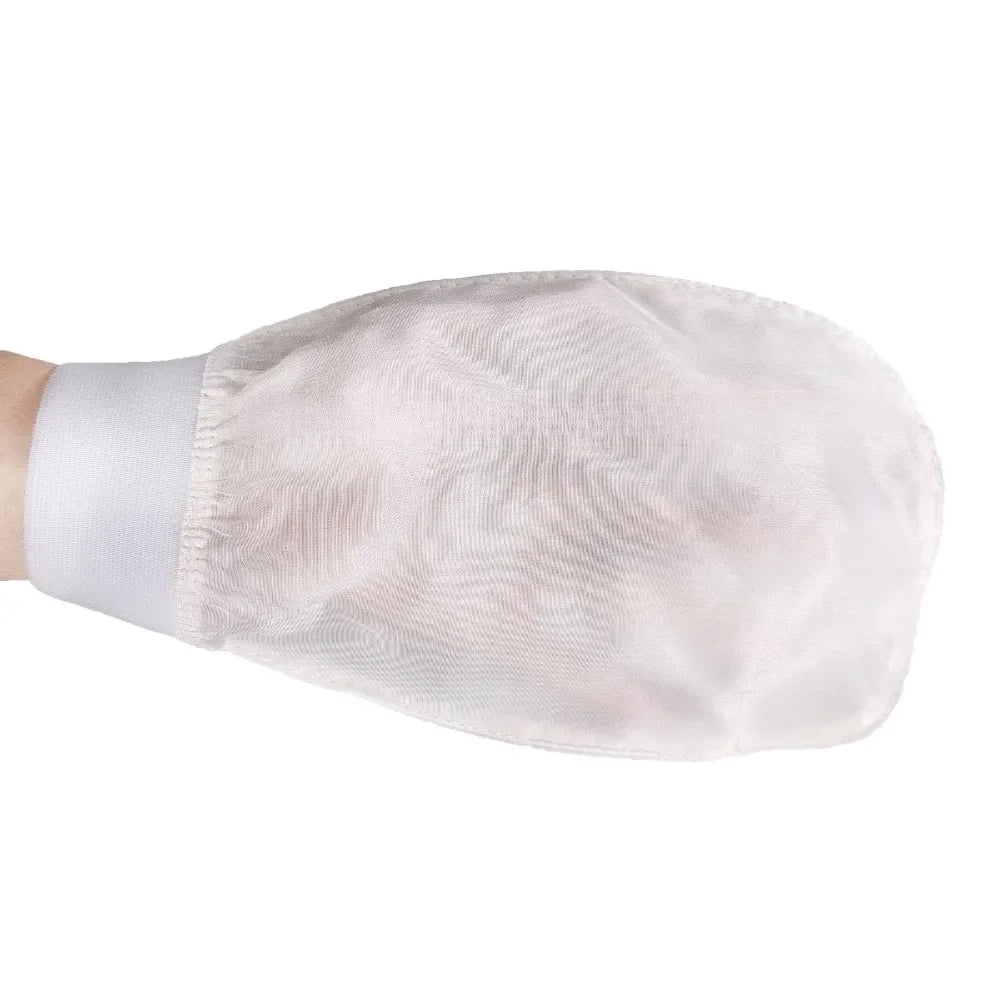 100% Silk Glove for Handcrafted Turkish Skin Peeling Scrubber Bath Sauna Exfoliator  Bath Face Wash Gloves Bathing Accessories