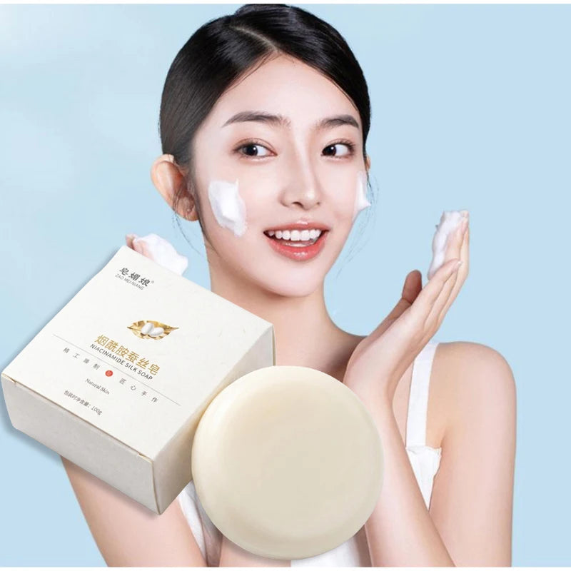 Niacinamide Silk Soap Handmade Cleansing Soap 100g Mild Non Irritating Plant Extracts Suitable For Bathing Cleansing Purposes