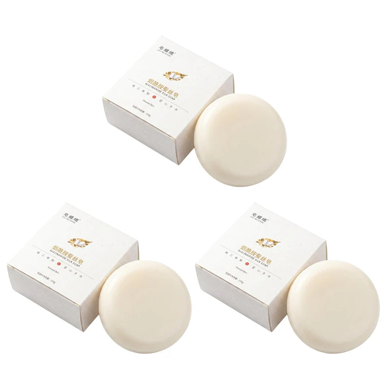 Niacinamide Silk Soap Handmade Cleansing Soap 100g Mild Non Irritating Plant Extracts Suitable For Bathing Cleansing Purposes