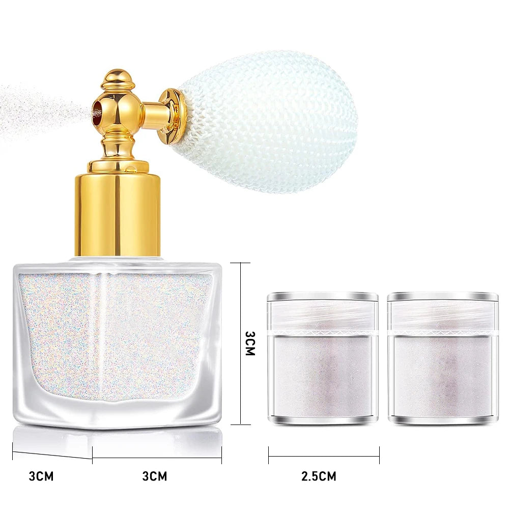 Body Glitter Spray Glow in The Dark Party Makeup Hair Glitter Extra Fine Face Shimmer Powder for Festival Glow Party Halloween