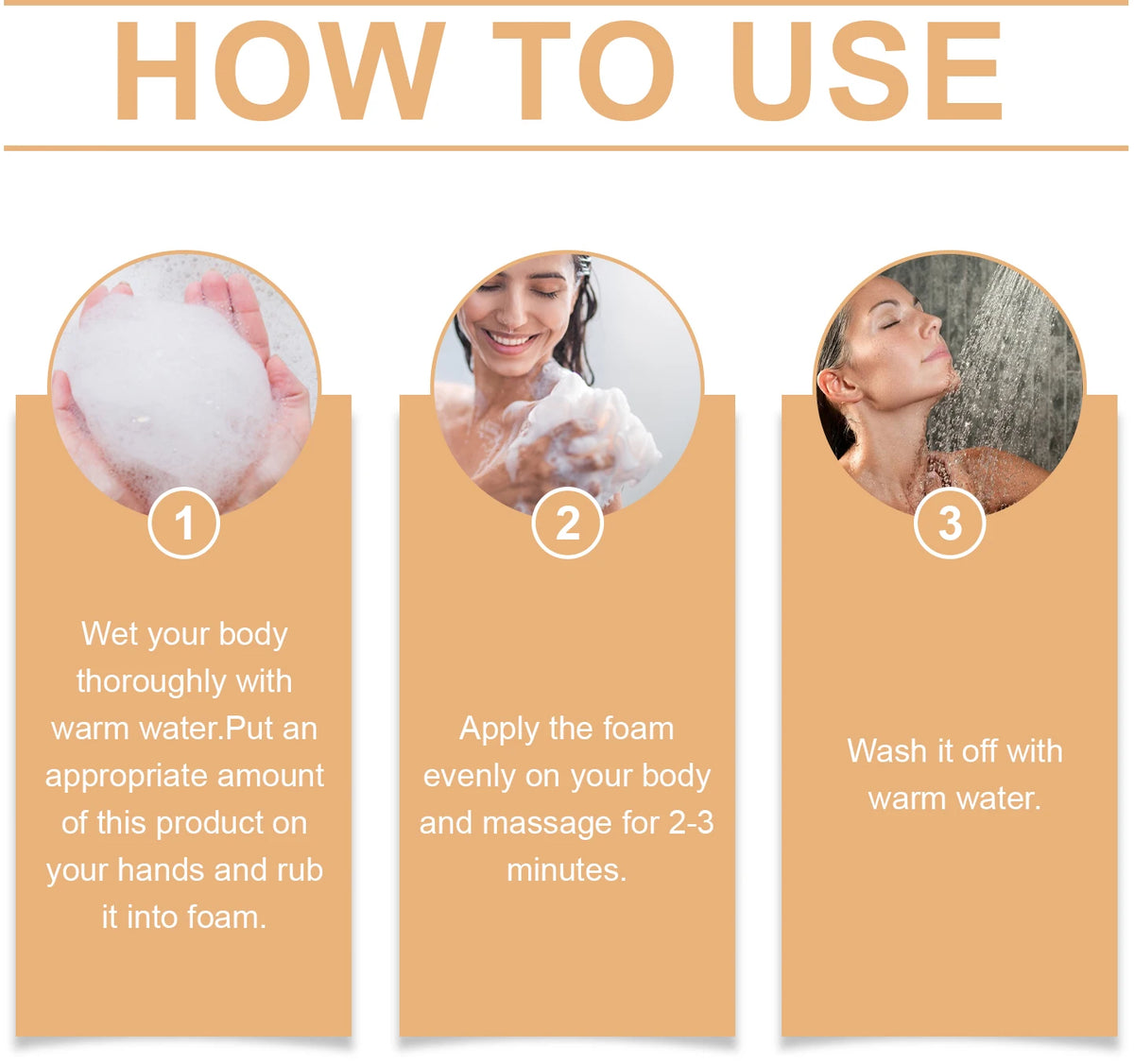 OceAura Persimmon Deodorant Body Wash Odor Eliminator Hydrating Skin Care Body Cleansing Refreshing Shower Gel for Men & Women