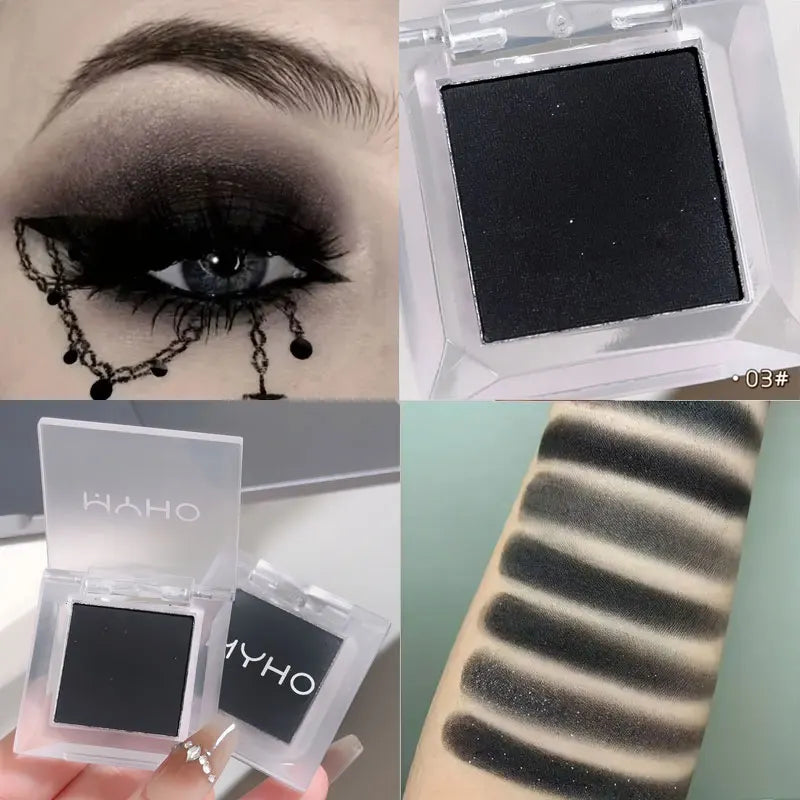 1Pcs Monochrome Matte Highlight Smoked Eye Shadow Plate Powder Is Delicate and Durable, Naturally Brightening Dopamine Eye Shado