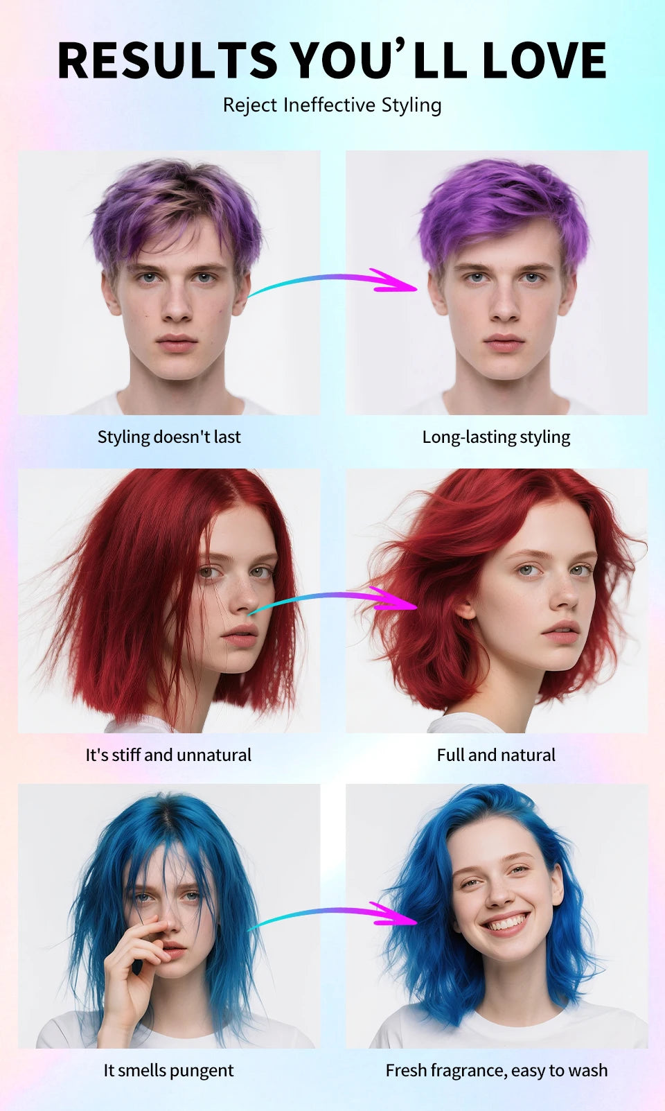 New Hair Color Spray 30ml Temporary Diy Hair Dye Spray Halloween Party Costume Instant Hair Styling Spray Disposable Hair Tools