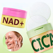 Original Skincare Set - NAD+ Cream + 100pcs Centella Asiatica Cotton Pads, Polishing, Cell Renewal, Even Skin Tone, Moisturizing