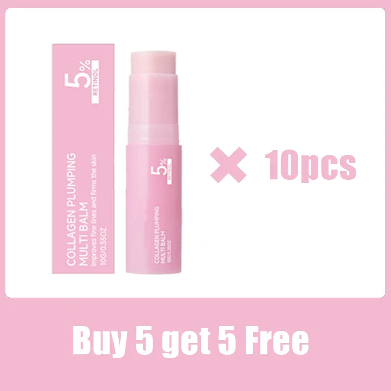 PDRN Pink Collagen Multi Volume Balm Stick Anti Aging Firming Anti Wrinkle For Eye Neck Forehead Smile Lines