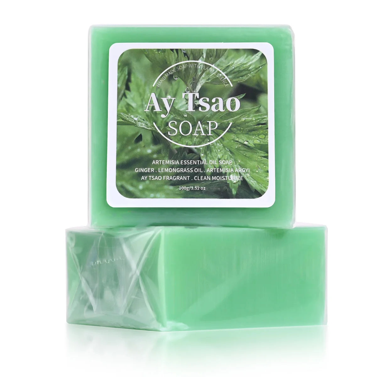 B+Artemisia Plant Essential Oil Soap Containing Lemongrass Essential Oil and Ginger Oil Deeply Cleanses and Moisturizes the Skin