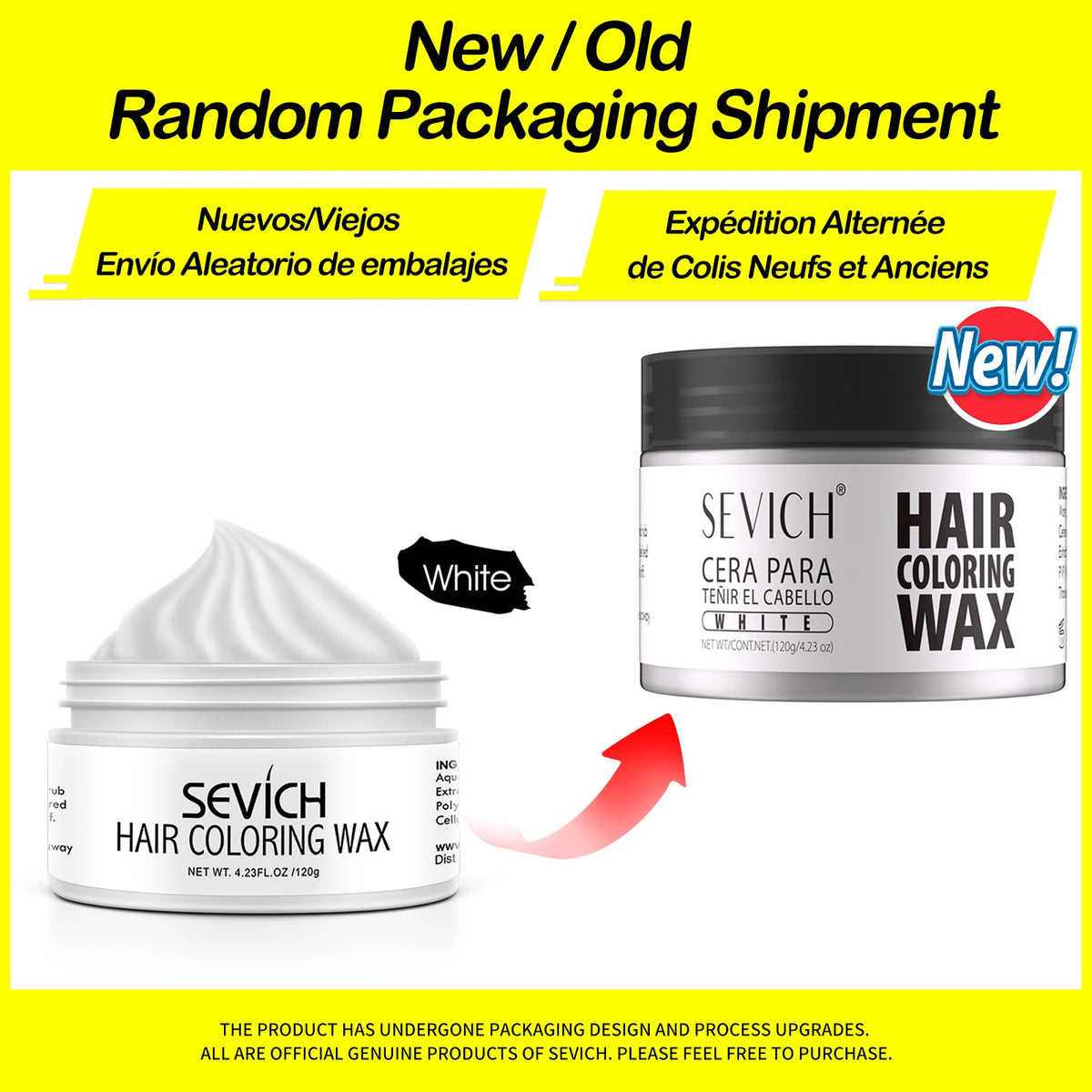 SEVICH 120g Hair Colour Wax Easy To Wash DIY Hairs Dyed Mud Dye for Eyebrow Beards Coloring Styling Temporary Hair Colour Cream