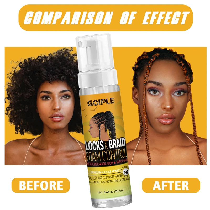 Braiding Gel Strong Hold Neat Braid Gel Hair Braid Gel for Braids Hair Mousse for Braids Styling Product Braid Mousse