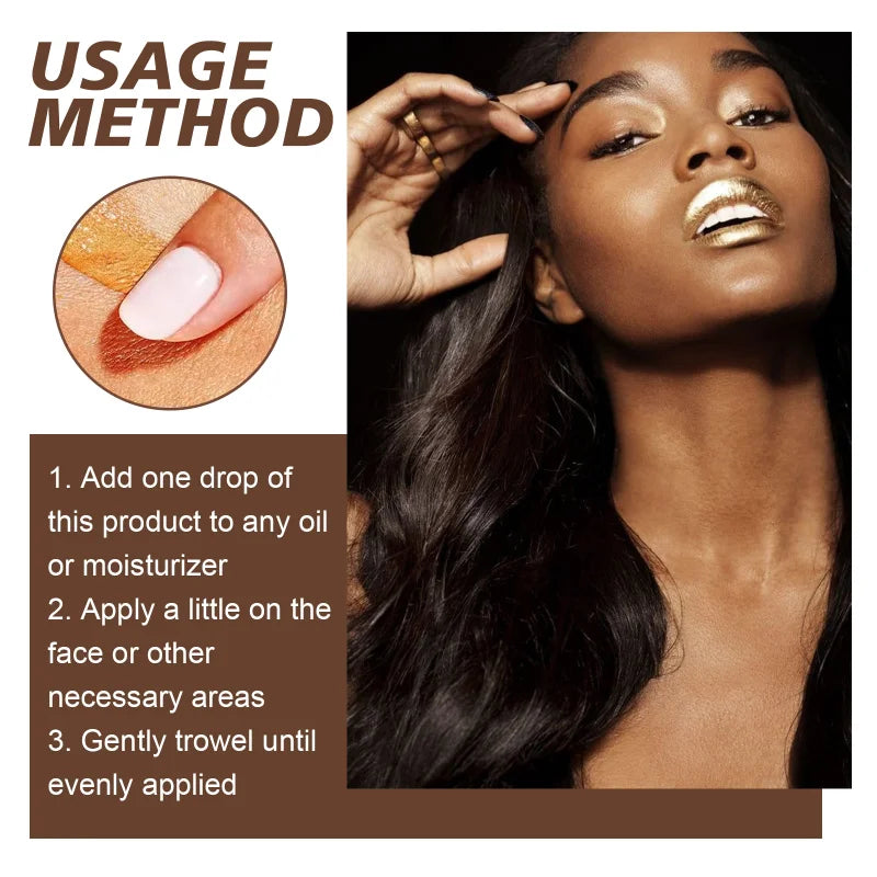 Fake Tan Peptide Serums Liquid Cosmetics Dark Self Tanning Serum Drops Face Body Bronzing Essence For Fine Lines Skin Care