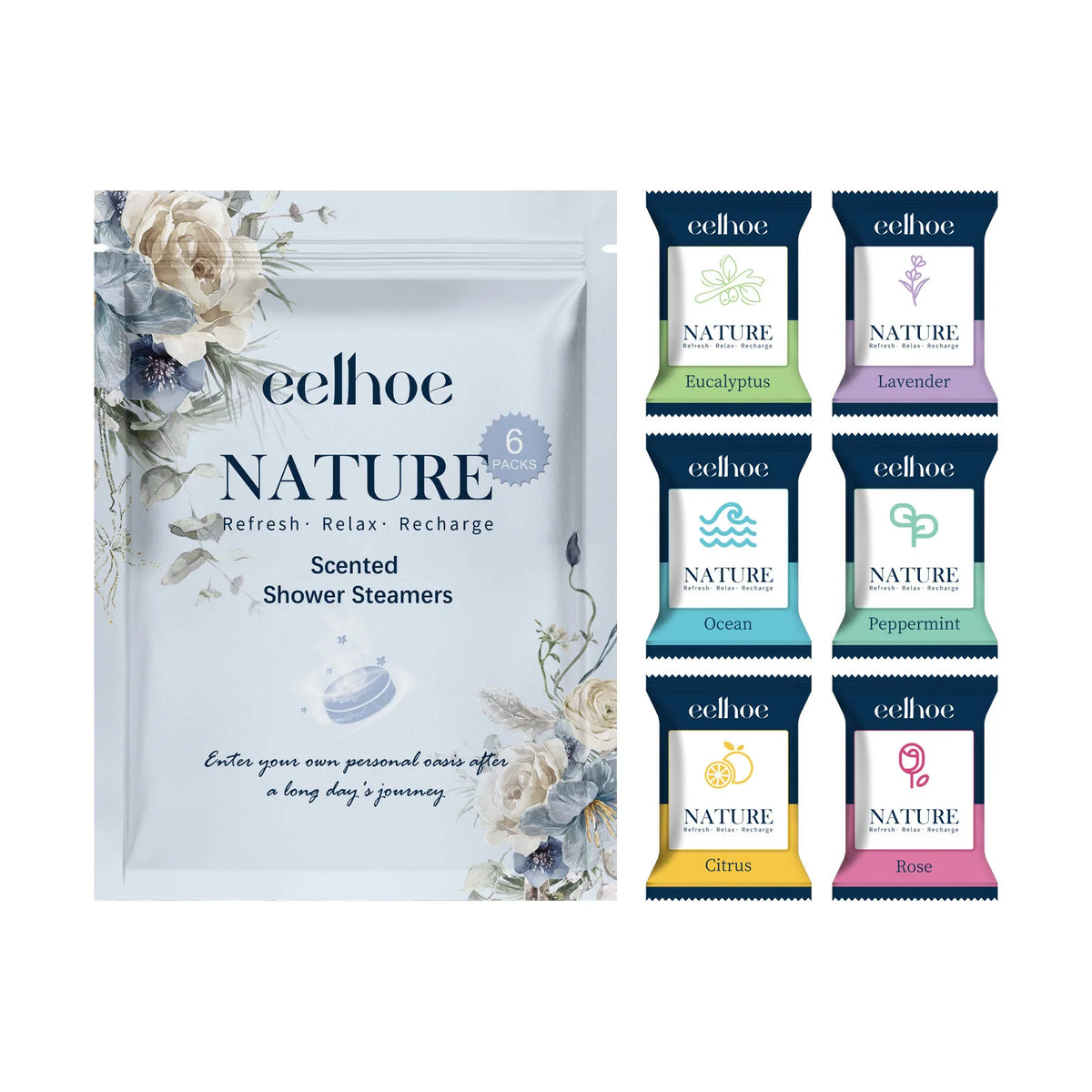 Aromatherapy Shower Steamers Sleep Aid Relaxing Relieve Stress Fatigue Shower Tablets Spa Bath Treats Natural Scent Spa Relaxe
