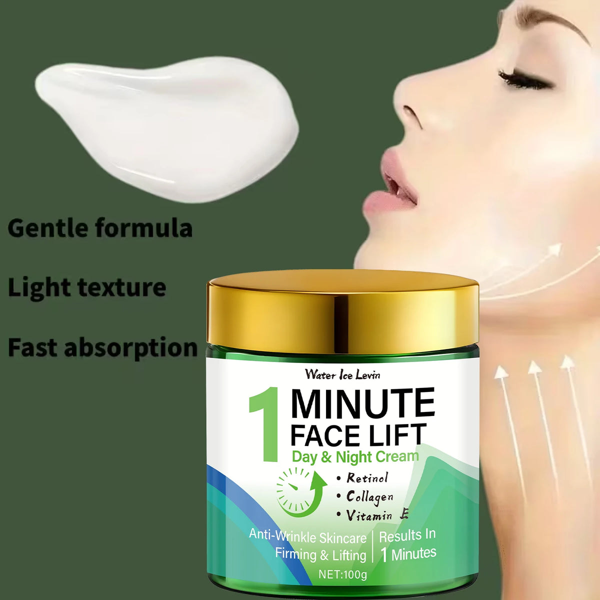 Minute Face Lift Day & Night Cream with Retinol & Collagen for Instant Firming & Deep Moisture.
