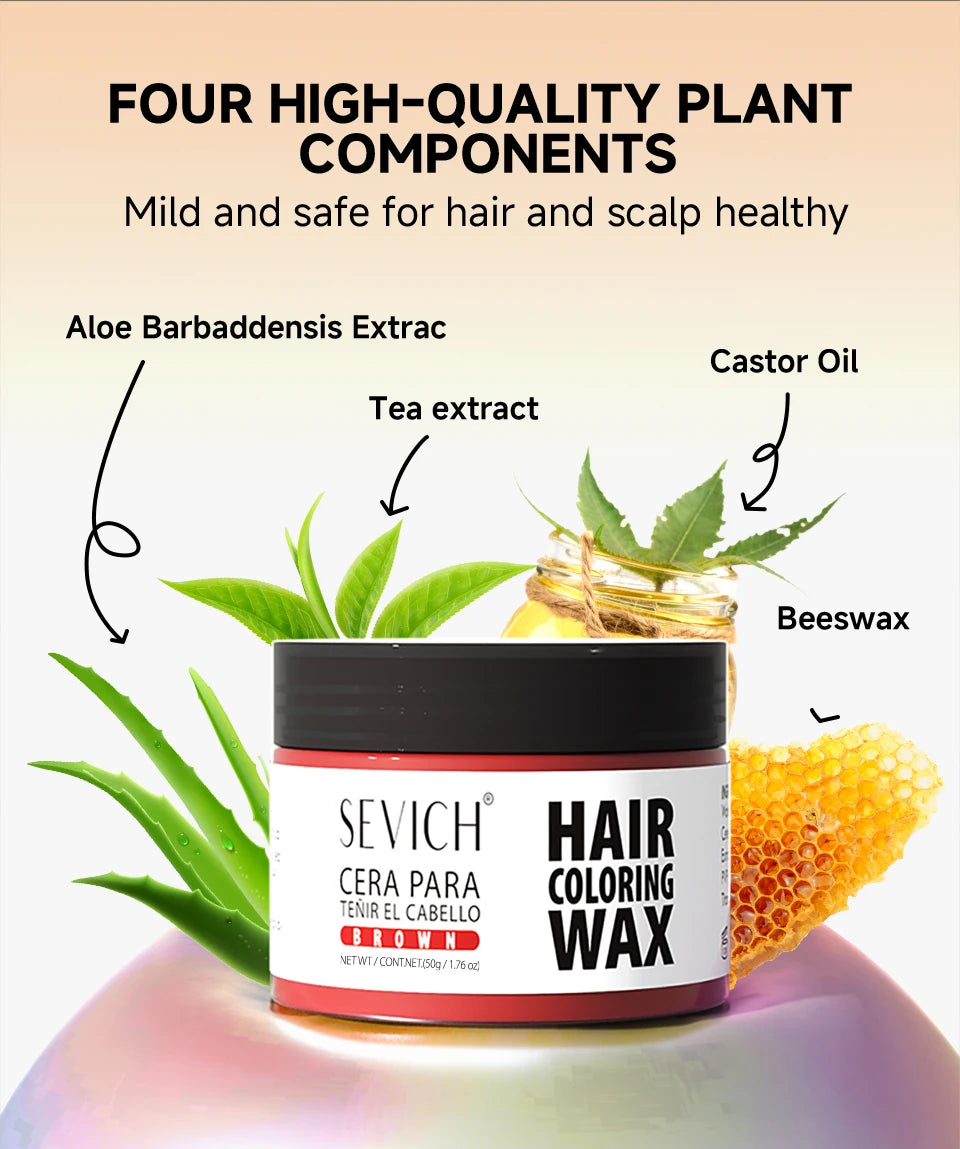 SEVICH Fashion One-Time Hair Color Wax Styling Temporary Dye Cream Gel Mud Pomade For Beards Eyebrow Easy To Wash Hair Dye Wax