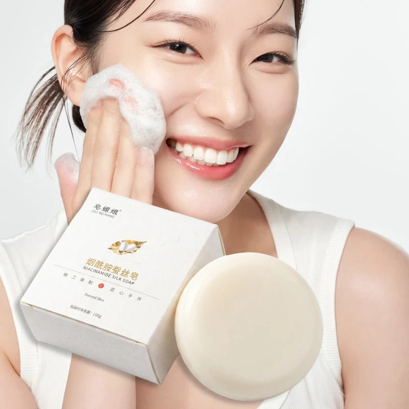 Niacinamide Silk Soap Handmade Cleansing Soap 100g Mild Non Irritating Plant Extracts Suitable For Bathing Cleansing Purposes