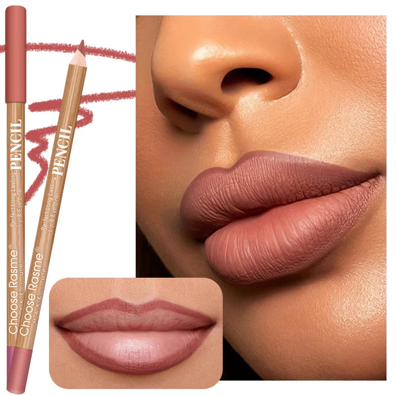 12 Color Lip Enriching Lipliner, Lip Moisturizing, Three-Dimensional Fitting, Light, Thin, Silky and Clear Valentine's Day Gift