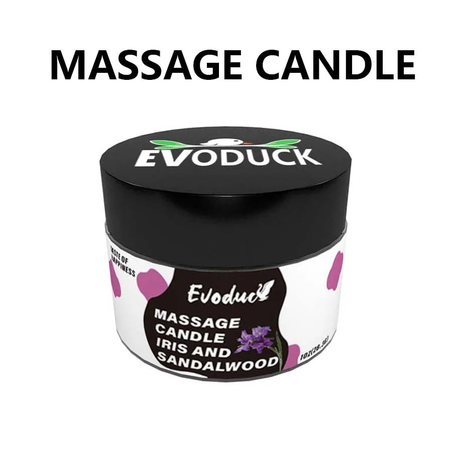 Massage Oil Candle Jasmine Soy Wax Low Temp Melt Pour Skin Care Moisturizing Relaxing Warm Spa Bath Couples Gift Women Christmas