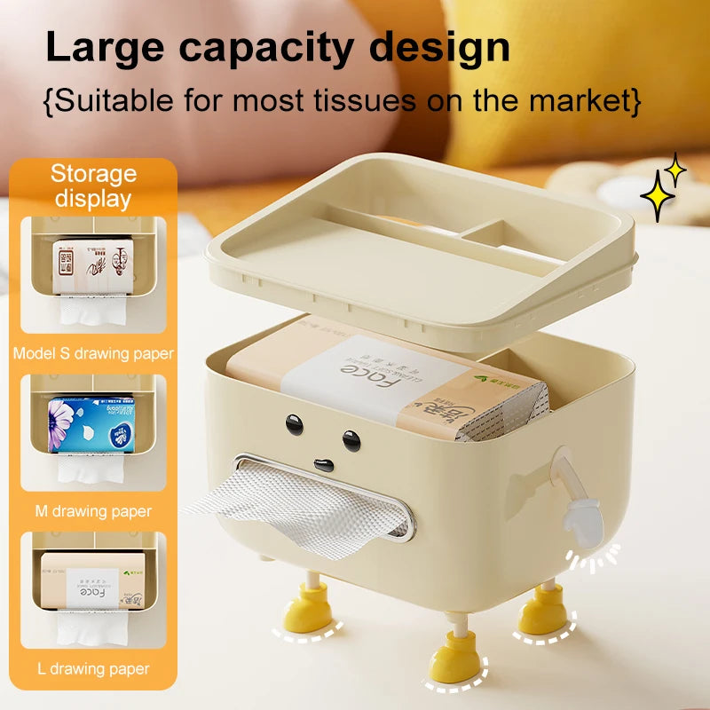 1pc Multifunctional Desktop Storage Box, Cosmetic Organisation Shelf Countertop Storage and Display Box (with Sticker)